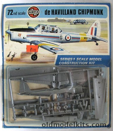 Airfix 1/72 DeHavilland DHC-1 Chipmunk - Cambridge University Air Squadron (civil) / RCAF Versions - Blister Pack Issue, 01054-0 plastic model kit